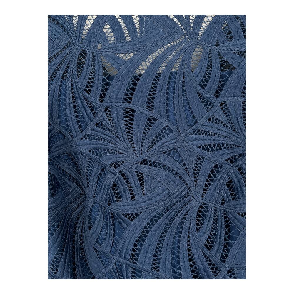 Kay Unger Dress  Zelda Lace mini blue size 10 - Picture 5 of 9